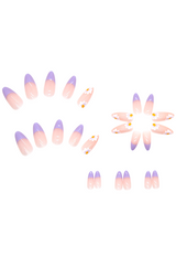 PRESS ON NAILS "LAVENDER DAISY"