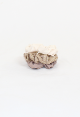 3 piece nude scrunchie set