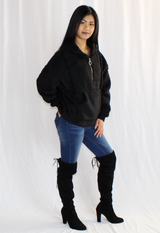 black sherpa jacket