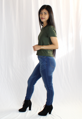 medium wash skinny jeans