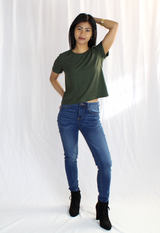 medium wash skinny jeans