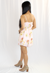 pink floral romper