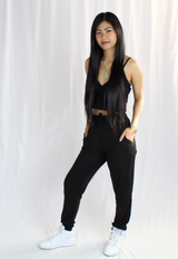 soft black jogger pants