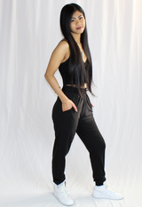 soft black jogger pants