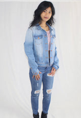 vintage distressed denim jacket