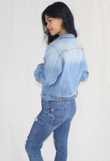 vintage distressed denim jacket