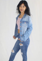 vintage distressed denim jacket