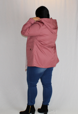 winter parka jacket plus size in mauve