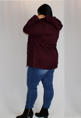 winter parka jacket plus size in mulberry