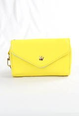 yellow clutch purse