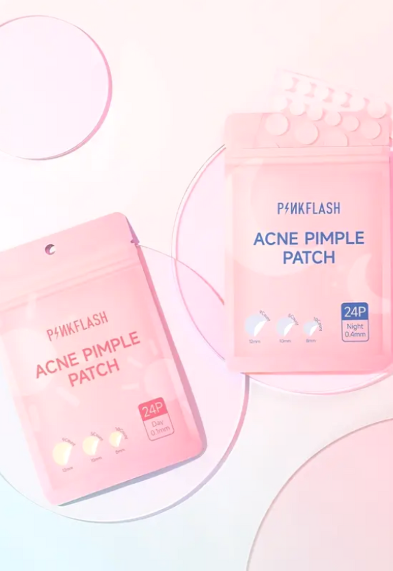 PinkFlash acne pimple patch sheet mask cleanser lotion night time routine morning time routine pimple patch quickly targets cystic and hormonal acne You're Beautifull LLC shopyourebeautifull 