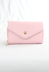 light pink clutch purse