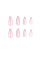 press on nails press on manicure pink and white almond nails acrylic nails almond press on nails