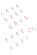 press on nails press on manicure pink and white almond nails acrylic nails almond press on nails